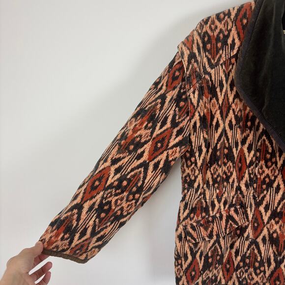We the Free People Ada Quilted Jacket Small corduroy oversized boho retro Ikat - Picture 6 of 14